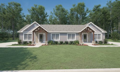 Burlington Duplex ranch Rendering